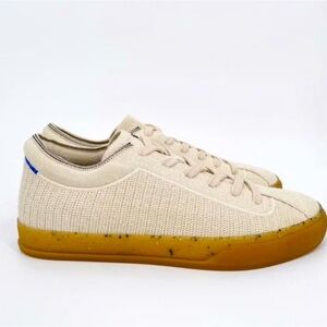 Rothy's The Lace Up Vanilla Beige Hemp Limited Edition Sneakers Shoes Women’s 9